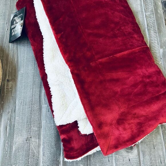 Plush Red Velvet Sherpa Valentine Christmas Throw Blanket - Picture 1 of 3